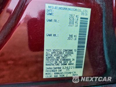 Zdjęcie 13 z 15 samochodu: 2017 NISSAN ALTIMA 2.5 VIN:1N4AL3AP4HC126225 - miniatura