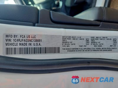 Zdjęcie 14 z 14 samochodu: 2022 JEEP GRAND CHEROKEE LAREDO E VIN:1C4RJFAG5NC138691 - miniatura
