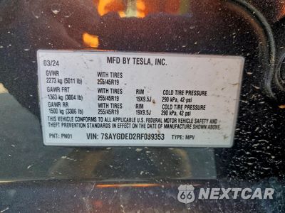 Zdjęcie 13 z 14 samochodu: 2024 TESLA MODEL Y VIN:7SAYGDED2RF039353 - miniatura
