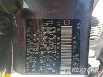 Zdjęcie 13 z 15 samochodu: 2014 TOYOTA CAMRY L VIN:4T4BF1FKXER423546 - miniatura