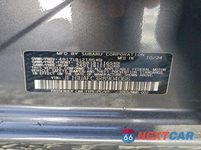 Zdjęcie 13 z 14 samochodu: 2024 SUBARU IMPREZA SPORT VIN:JF1GUAFC3R8904066 - miniatura