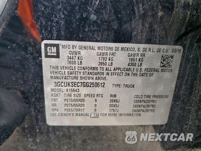 Zdjęcie 12 z 14 samochodu: 2016 CHEVROLET SILVERADO K1500 LTZ VIN:3GCUKSEC7GG250612 - miniatura