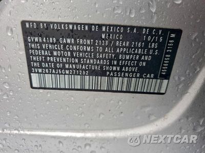 Zdjęcie 12 z 12 samochodu: 2016 VOLKSWAGEN JETTA S VIN:3VW267AJ5GM271292 - miniatura