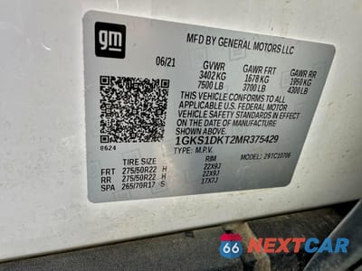 Zdjęcie 10 z 10 samochodu: 2021 GMC YUKON DENALI VIN:1GKS1DKT2MR375429 - miniatura