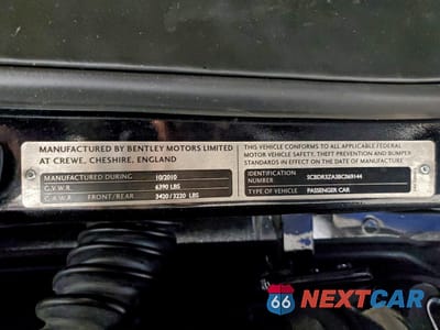 Zdjęcie 12 z 14 samochodu: 2011 BENTLEY CONTINENTAL GTC VIN:SCBDR3ZA3BC069144 - miniatura