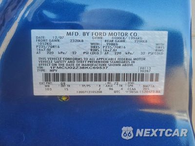 Zdjęcie 13 z 13 samochodu: 2008 FORD ESCAPE XLS VIN:1FMCU02Z38KC69537 - miniatura