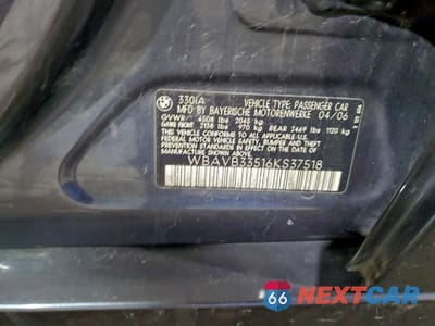 Zdjęcie 12 z 12 samochodu: 2006 BMW 330 I VIN:WBAVB33516KS37518 - miniatura