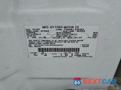 Zdjęcie 12 z 12 samochodu: 2005 FORD F150 SUPERCREW VIN:1FTPW14535KE66820 - miniatura