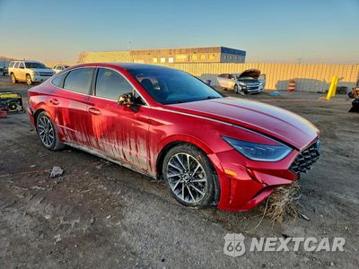 Czwarte zdjęcie samochodu z boku: 2021 HYUNDAI SONATA LIMITED VIN:5NPEH4J23MH110264 - miniatura