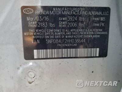 Zdjęcie 12 z 12 samochodu: 2017 HYUNDAI ELANTRA SE VIN:5NPD84LF2HH036644 - miniatura