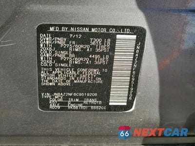 Zdjęcie 13 z 13 samochodu: 2012 INFINITI QX56 BASE VIN:JN8AZ2NF6C9519206 - miniatura