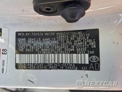 Zdjęcie 12 z 13 samochodu: 2010 TOYOTA COROLLA BASE VIN:2T1BU4EE1AC390347 - miniatura