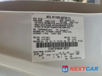 Zdjęcie 12 z 12 samochodu: 2010 FORD FOCUS SE VIN:1FAHP3FN8AW138327 - miniatura