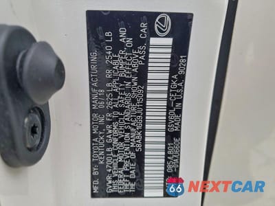 Zdjęcie 12 z 12 samochodu: 2018 LEXUS ES 350 BASE VIN:58ABK1GG9JU115092 - miniatura