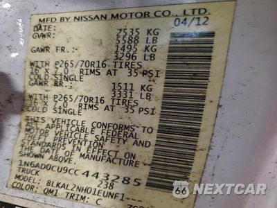 Zdjęcie 12 z 13 samochodu: 2012 NISSAN FRONTIER SV VIN:1N6AD0CU9CC443285 - miniatura