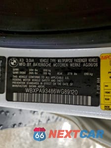 Zdjęcie 13 z 13 samochodu: 2006 BMW X3 3.0I VIN:WBXPA93486WG89120 - miniatura