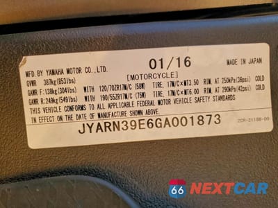 Zdjęcie 9 z 9 samochodu: 2016 YAMAHA YZFR1 VIN:JYARN39E6GA001873 - miniatura