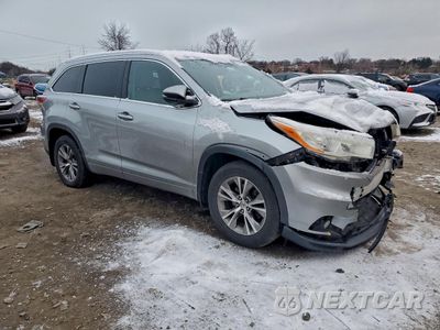 Czwarte zdjęcie samochodu z boku: 2014 TOYOTA HIGHLANDER XLE VIN:5TDJKRFH5ES027537 - miniatura
