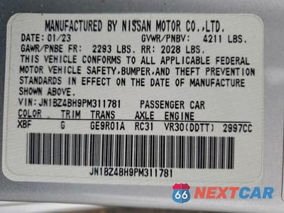 Zdjęcie 13 z 14 samochodu: 2023 NISSAN Z PERFORMANCE VIN:JN1BZ4BH9PM311781 - miniatura