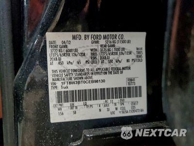 Zdjęcie 12 z 12 samochodu: 2012 FORD F350 SUPER DUTY VIN:1FT8W3BT0CEB98130 - miniatura