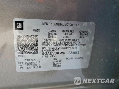 Zdjęcie 13 z 13 samochodu: 2018 BUICK ENCLAVE PREMIUM VIN:5GAEVBKW4JJ224888 - miniatura