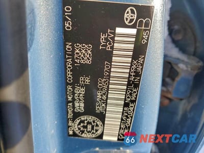 Zdjęcie 13 z 13 samochodu: 2010 TOYOTA YARIS VIN:JTDKT4K39A5319707 - miniatura