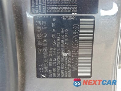 Zdjęcie 12 z 12 samochodu: 2002 BMW 525 I AUTOMATIC VIN:WBADT43402GZ98530 - miniatura