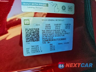 Zdjęcie 12 z 12 samochodu: 2026 CHEVROLET TRAVERSE LT VIN:1GNERGKS1TJ138865 - miniatura