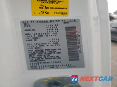 Zdjęcie 13 z 13 samochodu: 2021 NISSAN NV200 DELIVERY VAN VIN:3N6CM0KN6MK703950 - miniatura