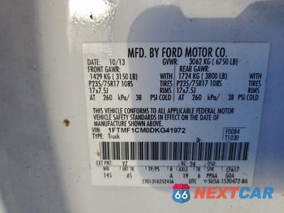 Zdjęcie 13 z 13 samochodu: 2013 FORD F150 VIN:1FTMF1CM0DKG41972 - miniatura