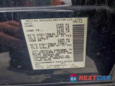 Zdjęcie 14 z 14 samochodu: 2012 NISSAN XTERRA OFF ROAD VIN:5N1AN0NW8CC501896 - miniatura