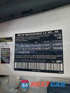 Zdjęcie 13 z 13 samochodu: 2024 MERCEDES-BENZ EQE SUV AMG 4MATIC VIN:4JGGM5DB3RA039339 - miniatura