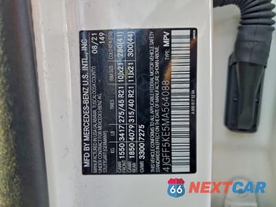 Zdjęcie 13 z 13 samochodu: 2021 MERCEDES-BENZ GLS 450 4MATIC VIN:4JGFF5KE5MA564088 - miniatura