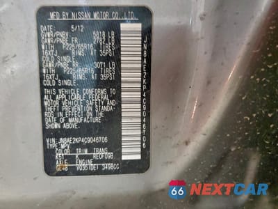 Zdjęcie 13 z 15 samochodu: 2012 NISSAN QUEST S VIN:JN8AE2KP4C9046706 - miniatura