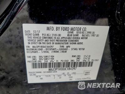 Zdjęcie 25 z 26 samochodu: 2018 FORD ECOSPORT TITANIUM VIN:MAJ3P1VE0JC184297 - miniatura