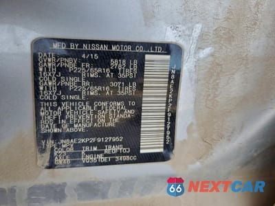 Zdjęcie 13 z 14 samochodu: 2015 NISSAN QUEST S VIN:JN8AE2KP2F9127952 - miniatura