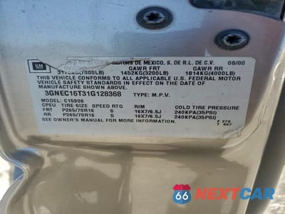 Zdjęcie 13 z 13 samochodu: 2001 CHEV SUBURBAN VIN:3GNEC16T31G128368 - miniatura