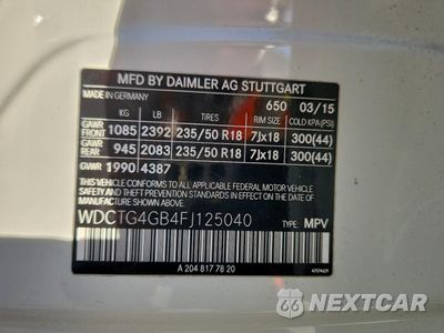 Zdjęcie 12 z 14 samochodu: 2015 MERCEDES-BENZ GLA 250 4MATIC VIN:WDCTG4GB4FJ125040 - miniatura