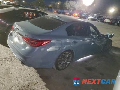 Trzecie zdjęcie samochodu z tyłu: 2021 INFINITI Q50 RED SPORT 400 VIN:JN1FV7DR7MM880600 - miniatura