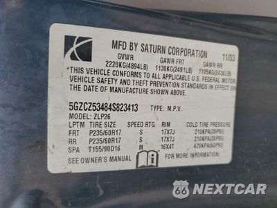 Zdjęcie 12 z 12 samochodu: 2004 SATURN VUE VIN:5GZCZ53484S823413 - miniatura