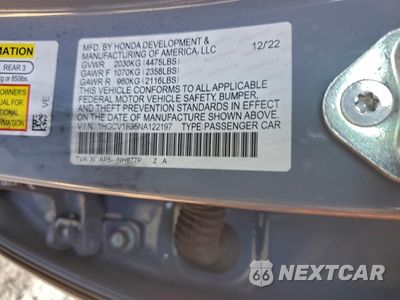 Zdjęcie 12 z 12 samochodu: 2022 HONDA ACCORD SPORT VIN:1HGCV1F35NA122197 - miniatura