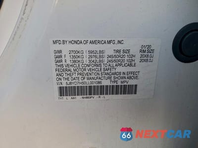 Zdjęcie 13 z 13 samochodu: 2020 ACURA MDX SPORT HYBRID TECHNOLOGY VIN:5J8YD7H50LL001086 - miniatura