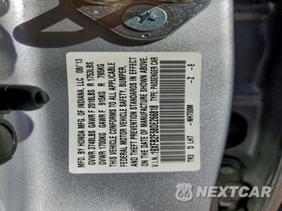 Zdjęcie 12 z 12 samochodu: 2013 HONDA CIVIC LX VIN:19XFB2F58DE266818 - miniatura