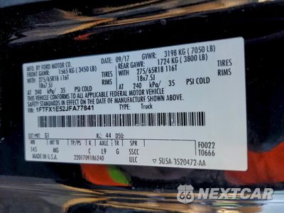 Zdjęcie 13 z 14 samochodu: 2018 FORD F150 SUPER CAB VIN:1FTFX1E52JFA77841 - miniatura