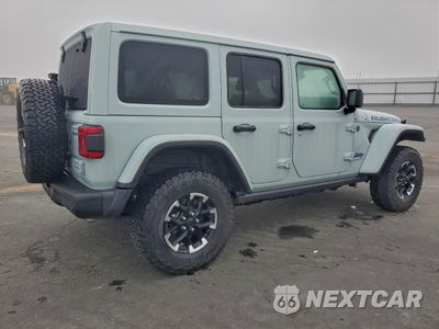 Trzecie zdjęcie samochodu z tyłu: 2024 JEEP WRANGLER RUBICON 4XE VIN:1C4RJXR64RW294162 - miniatura