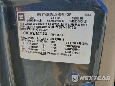 Zdjęcie 13 z 15 samochodu: 2004 CHEVROLET TRAILBLAZER EXT LS VIN:1GNET16S546201513 - miniatura