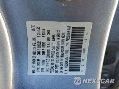 Zdjęcie 12 z 12 samochodu: 2013 HONDA ACCORD EX VIN:1HGCR2F78DA107480 - miniatura