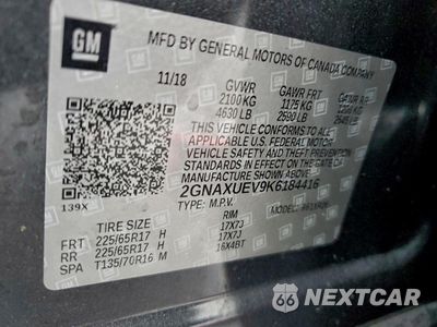 Zdjęcie 13 z 14 samochodu: 2019 CHEVROLET EQUINOX LT VIN:2GNAXUEV9K6184416 - miniatura