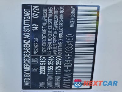 Zdjęcie 12 z 14 samochodu: 2024 MERCEDES-BENZ CLE 300 4MATIC VIN:W1KMJ4HB4RF035460 - miniatura