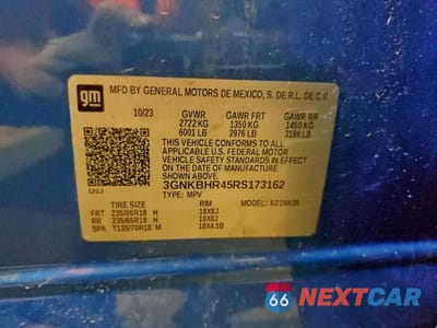 Zdjęcie 13 z 14 samochodu: 2024 CHEVROLET BLAZER 2LT VIN:3GNKBHR45RS173162 - miniatura